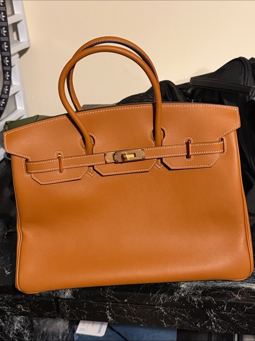 35 cm leather bag